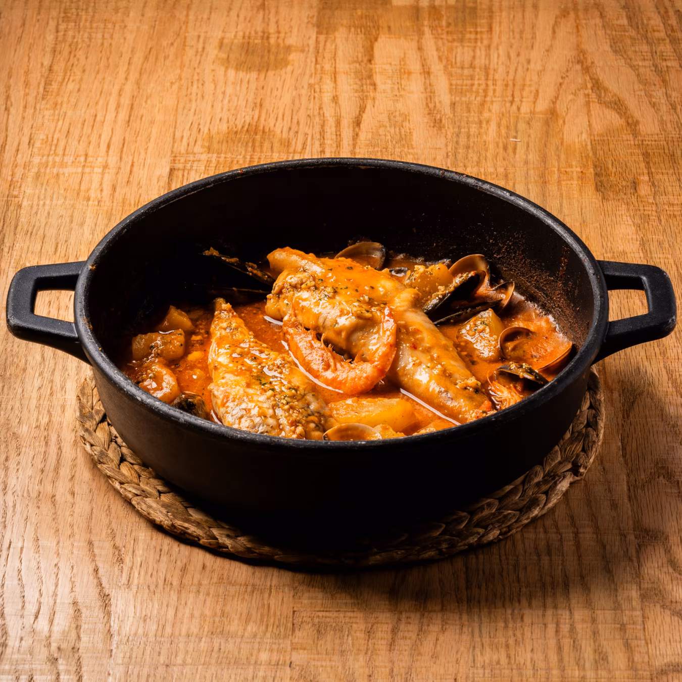 Monkfish with romesco sauce