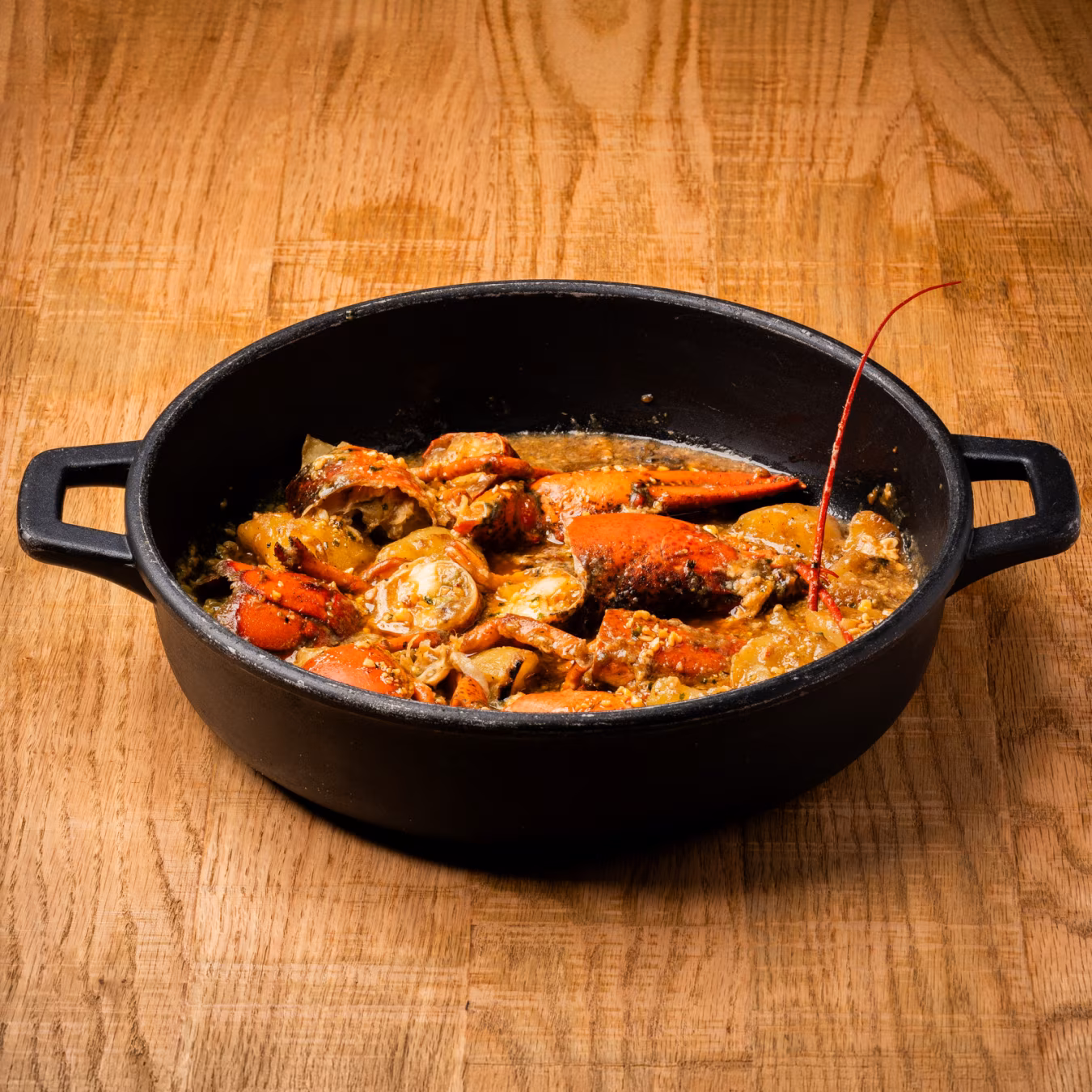 Stewed lobster casserole