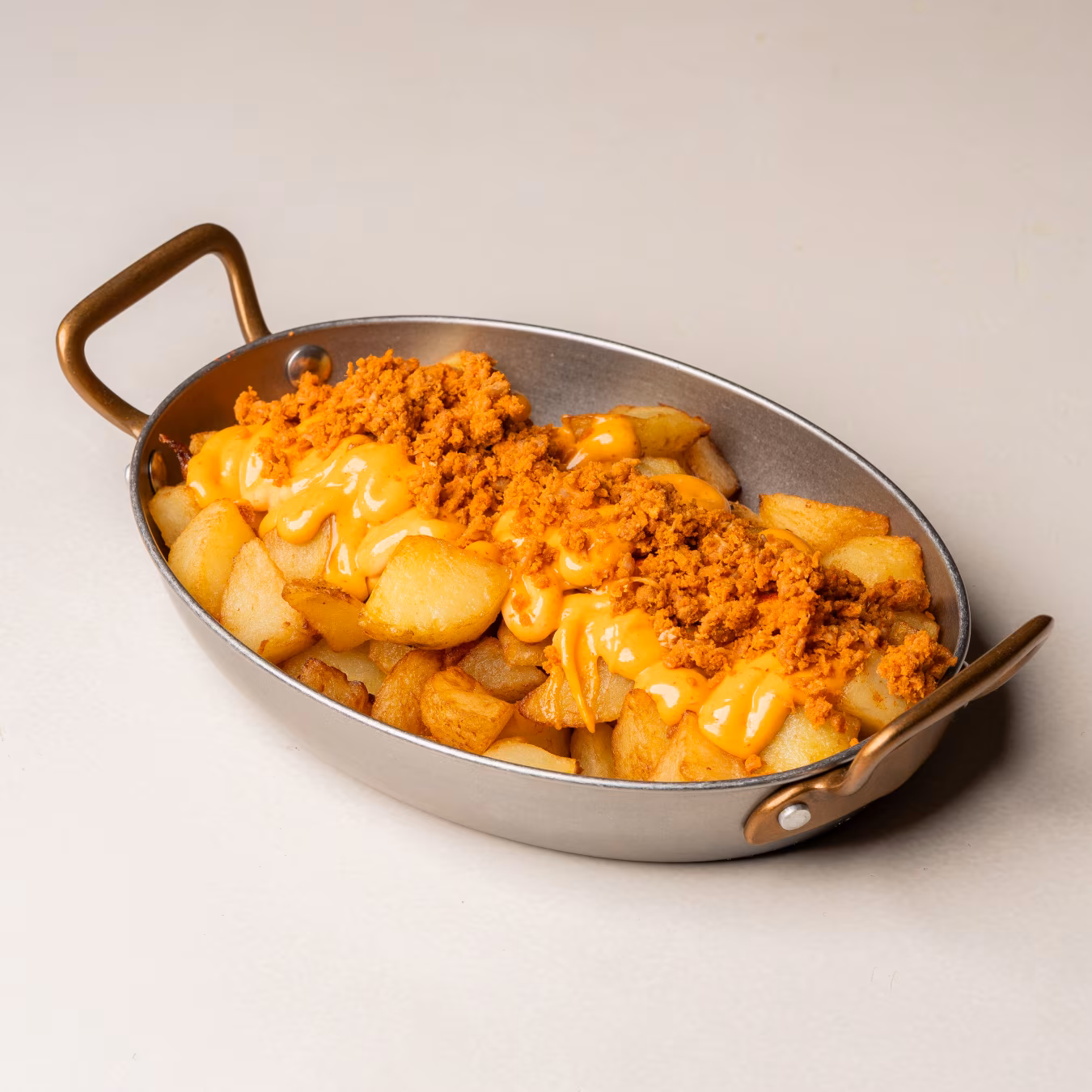 Bravas with minced chorizo