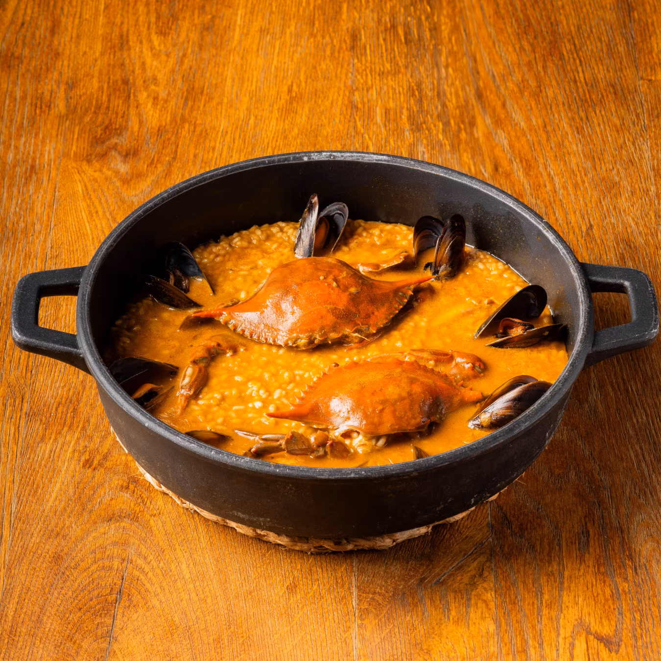 Creamy rice with blue crab